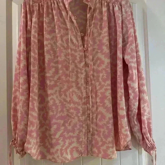 Ladies pink & white TOPSHOP blouse size 2 - Picture 2 of 15